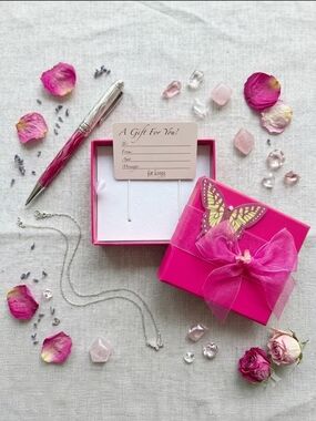 Delicate Pink Jewelry /Gift card Gift Box
